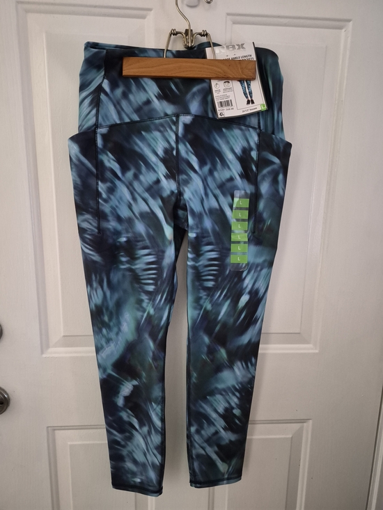 RBX Pants - RBX Teal and Navy Tie-Dye Active Leggings